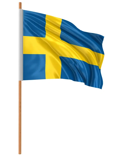 3D σουηδικής σημαίας — Φωτογραφία Αρχείου