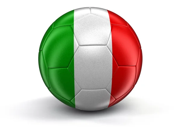 Fútbol con bandera italiana — Foto de Stock