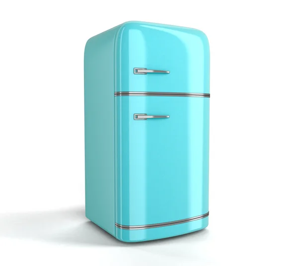 Refrigerador retro (camino de recorte incluido ) — Foto de Stock