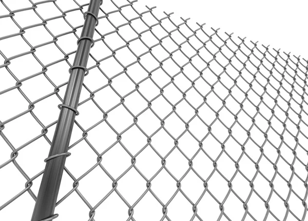 Chainlink fence (clipping path included) — Stock Photo, Image