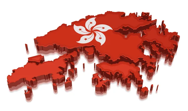 Hong Kong haritası — Stok Vektör