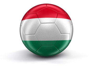 Futbol futbol Macar bayrak ile