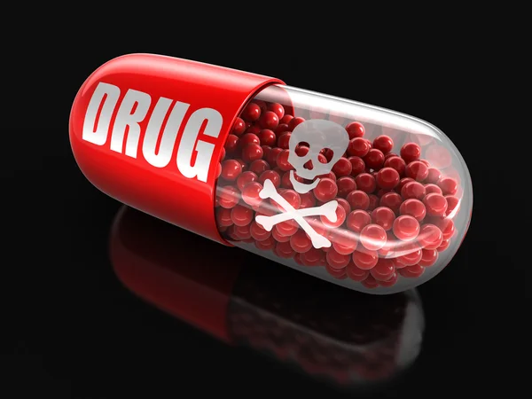 Droga pílula (caminho de recorte incluído ) — Fotografia de Stock