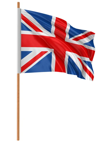 Bandeira 3D Reino Unido (caminho de recorte incluído ) — Fotografia de Stock