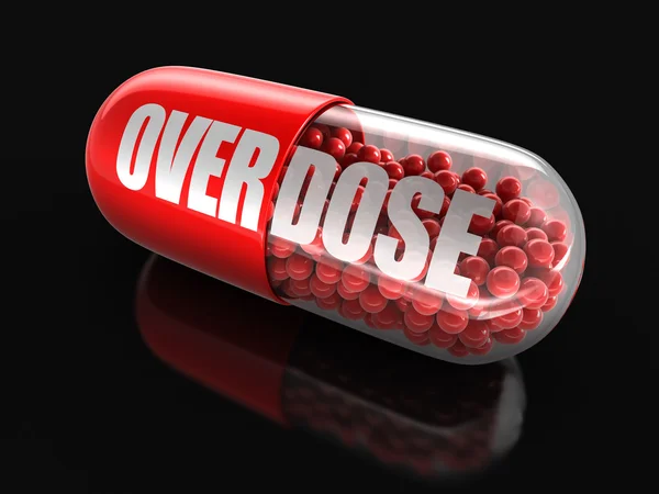 Overdose pillola (percorso di ritaglio incluso ) — Foto Stock