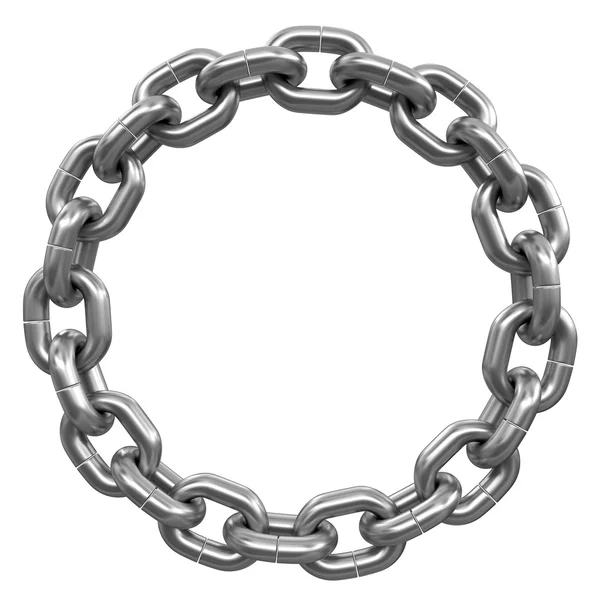 Eslabones de cadena unidos en anillo — Foto de Stock