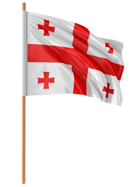 3D Georgian flag — Stock Photo, Image