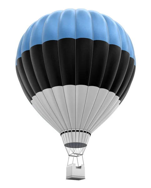 Hete luchtballon met Estse vlag (uitknippad opgenomen) — Stockfoto