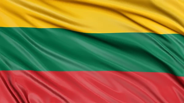 3D Litvanya bayrağı — Stok fotoğraf