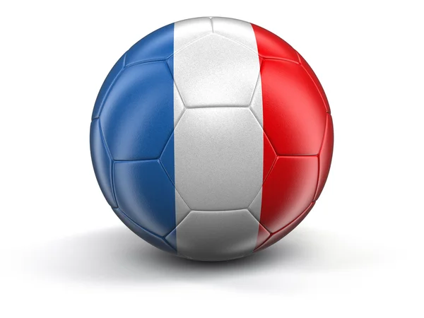 Voetbal voetbal met de Franse vlag — Stockfoto