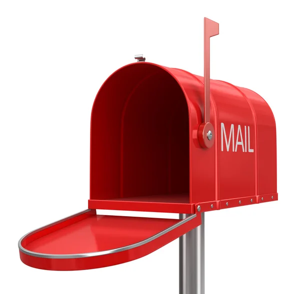 Open mailbox (clipping path included) — Stock Photo, Image