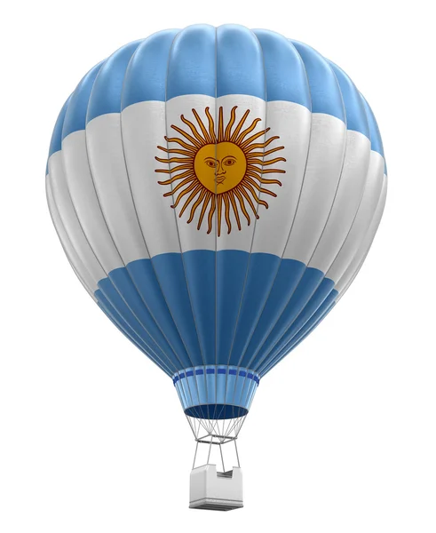 Hot Air Balloon with Argentinian Flag (clipping path included) — Stock Photo, Image