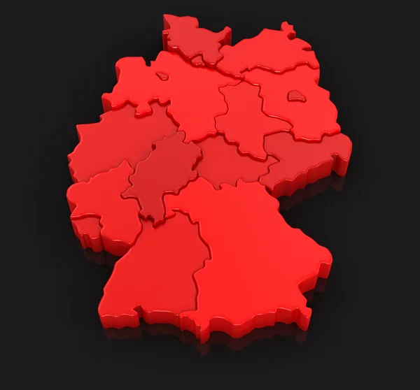 Χάρτης της Γερμανίας — Φωτογραφία Αρχείου