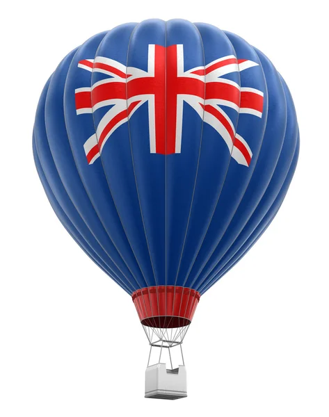 Hot Air Balloon with British Flag (clipping path included) — Stock Photo, Image