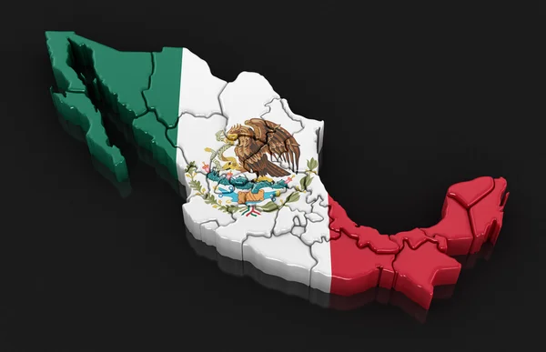 Карта Мексики — стоковое фото
