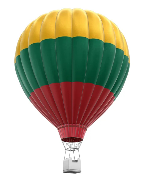 Hete luchtballon met Litouwse vlag (uitknippad opgenomen) — Stockfoto