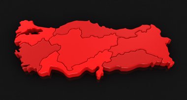 Türkiye haritası. Görüntü kırpma yolu ile.