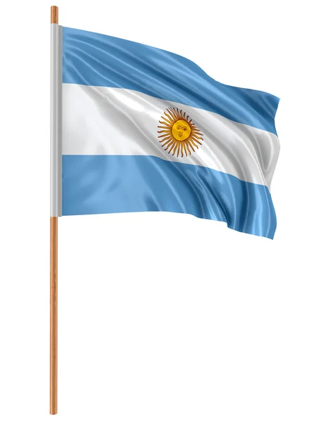 3D Argentina flag (clipping path included) — Stock Photo, Image