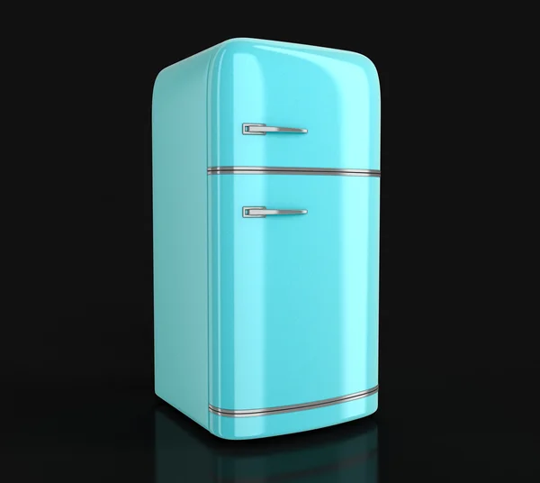 Retro refrigerator. Image with clipping path — Stock Photo, Image