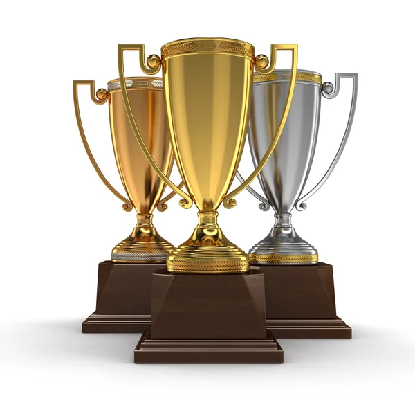 Trophy Cups (clipping path included) — Stock Photo, Image