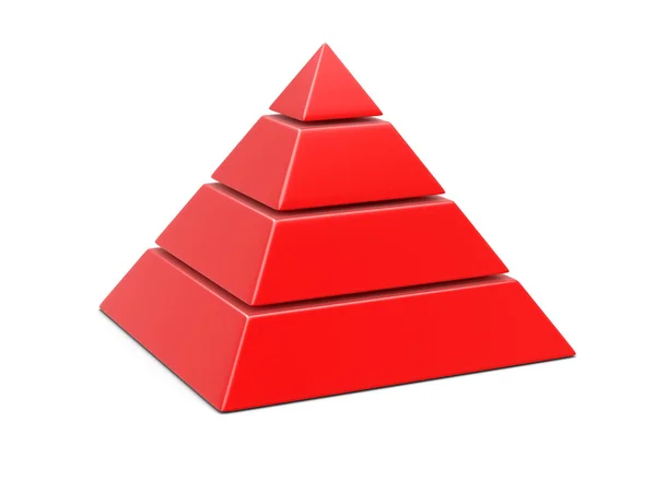 Pyramidendiagramm. Bild mit Ausschnittspfad — Stockfoto