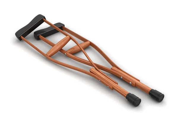 Crutches. Image with clipping path — Stock Photo, Image