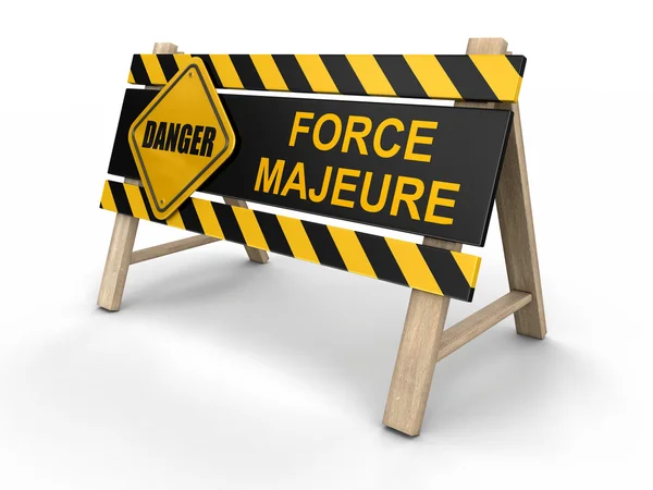 Force majeure sign (clipping path included) — Stock Photo, Image