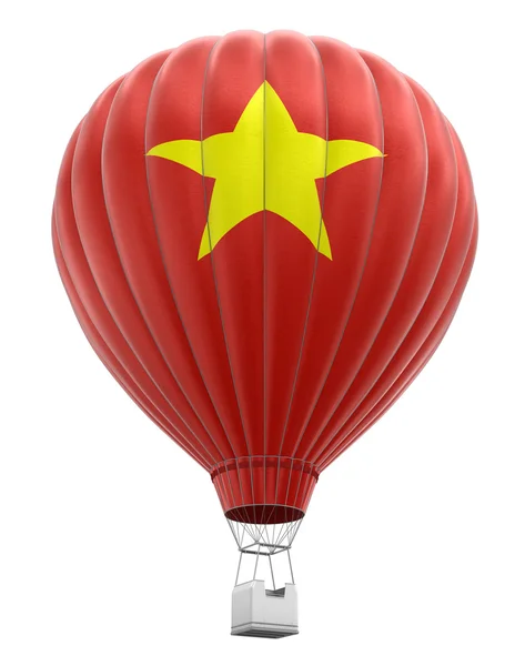 Hot Air Balloon with Vietnamese Flag. Image with clipping path — Stock Photo, Image