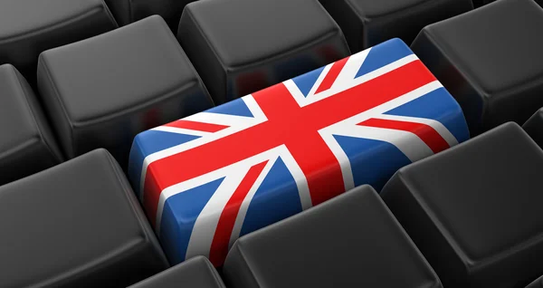 Key with British Flag — Stock Photo, Image