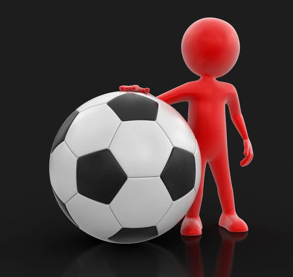 Mann mit Fußball. Bild mit Ausschnittspfad. — Stockfoto