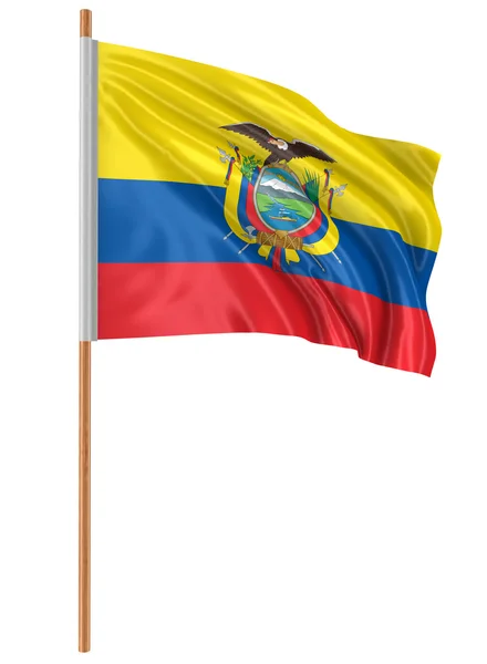 厄瓜多尔国旗 (剪切路径包括) — 图库照片