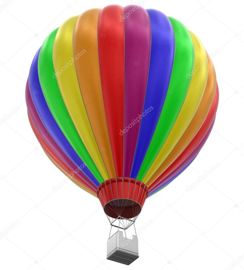 Hot Air Balloon. Image with clipping path