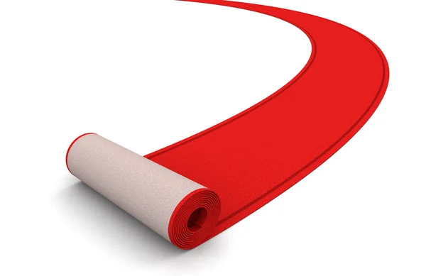Röda mattan. Bild med urklippsbana — Stockfoto