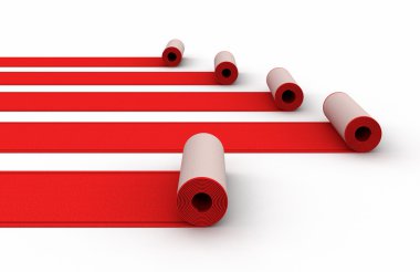 Kırmızı halı. Görüntü kırpma yolu ile