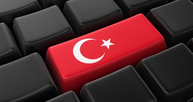 Türk bayrağı ile anahtar