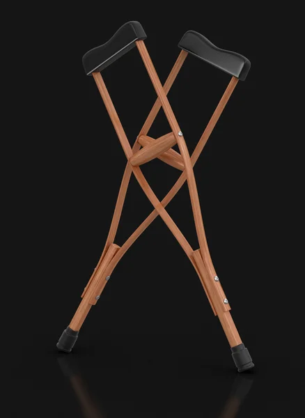 Crutches. Image with clipping path — Stock Photo, Image
