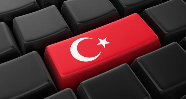 Key with Turkish Flag — Stock Photo, Image