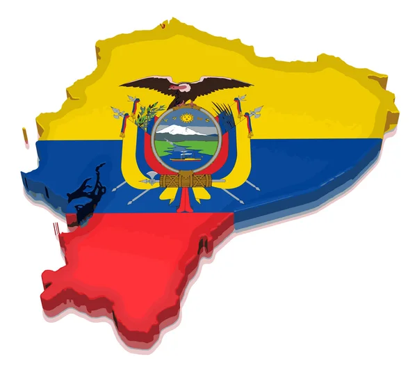 Kaart van ecuador — Stockvector