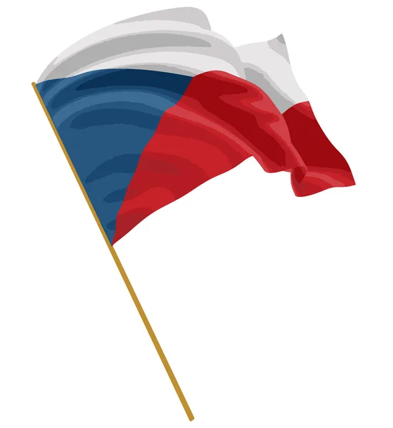 Vector image of Czech flag — Stock Vector