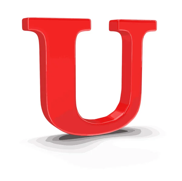 Vector image of Letter U — Stock Vector