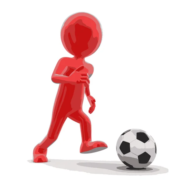Чоловік з футболом — стоковий вектор