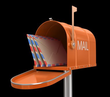 Açık posta harfleri ile. Görüntü kırpma yolu ile