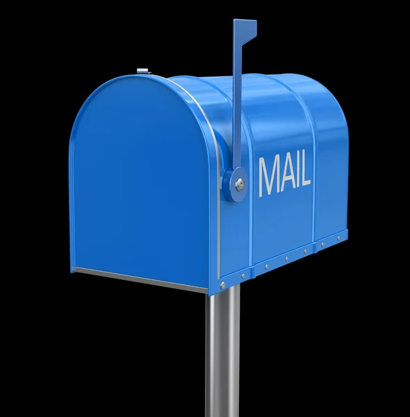 Caixa de correio aberta. Imagem com caminho de recorte — Fotografia de Stock