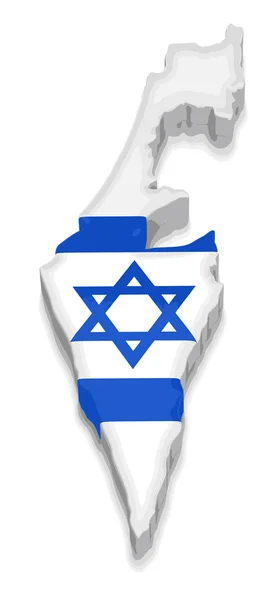 Karta över israel — Stock vektor