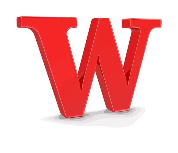 Vector image of Letter W — Stock Vector