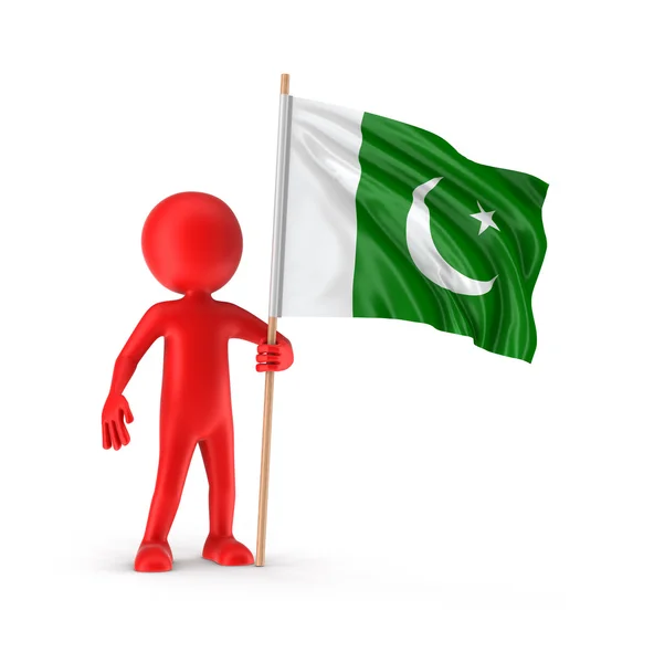 Bandera de Pakistán y Pakistán. Imagen con ruta de recorte — Foto de Stock