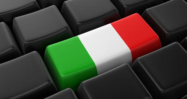 Key with Italian flag — Stock Photo, Image