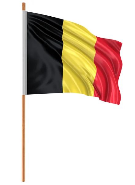 Man en Belgische vlag. Afbeelding met uitknippad — Stockfoto