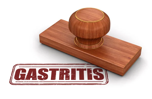 Stempel Gastritis. Afbeelding met uitknippad — Stockfoto