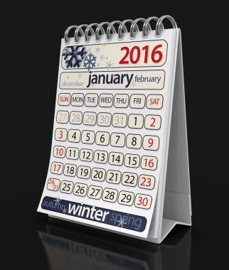 Takvim - Ocak 2016 (dahil kırpma yolu)